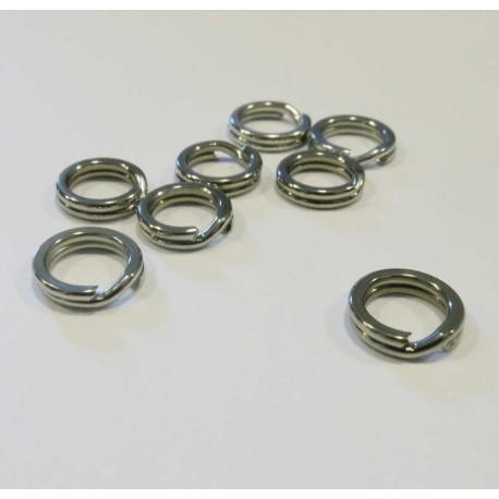 Leisure-Beads - 5x Edelstahl Spaltring 7mm x 2mm Doppelring - Schmuckzubehör