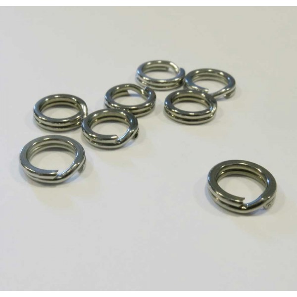 5x Edelstahl Spaltring 7mm x 2mm Doppelring - Schmuckzubehör - Leisure-Beads DIY