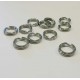 5x Edelstahl Spaltring 7,8mm x 2,2mm Doppelring - Schmuckzubehör