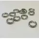 5x Edelstahl Spaltring 7,8mm x 2,2mm Doppelring - Schmuckzubehör - Leisure-Beads DIY
