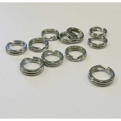 Leisure-Beads - 5x Edelstahl Spaltring 7,8mm x 2,2mm Doppelring - Schmuckzubehör