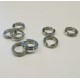5x Edelstahl Spaltring 8,8mm x 2,6mm Doppelring - Schmuckzubehör