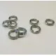5x Edelstahl Spaltring 8,8mm x 2,6mm Doppelring - Schmuckzubehör - Leisure-Beads DIY