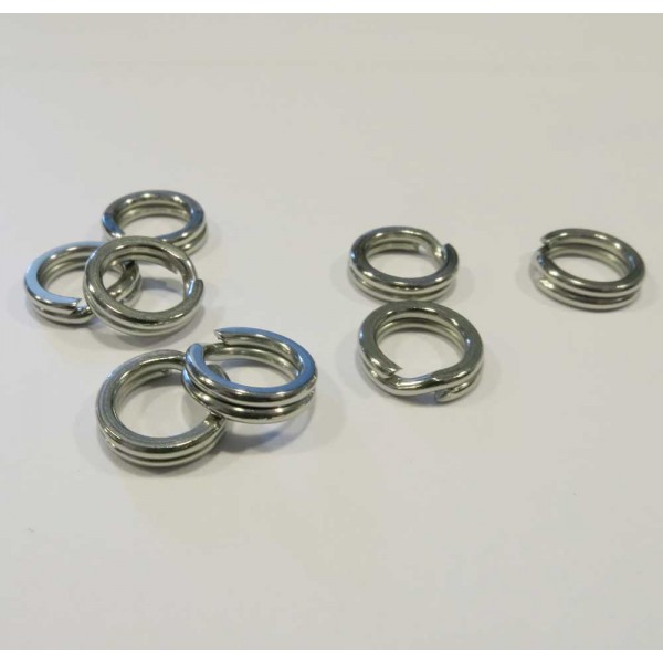 5x Edelstahl Spaltring 8,8mm x 2,6mm Doppelring - Schmuckzubehör - Leisure-Beads DIY