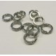 5x Edelstahl Spaltring 10mm x 3mm Doppelring - Schmuckzubehör