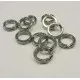 5x Edelstahl Spaltring 10mm x 3mm Doppelring - Schmuckzubehör - Leisure-Beads DIY