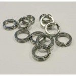 5x Edelstahl Spaltring 10mm x 3mm Doppelring - Schmuckzubehör