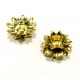 2x antikgoldfarbene Perlenkappen 12x12mm - Schmuckzubehör goldfarben Perlenkappe