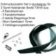 Dunkelgraues Halsband Set 13mm mit Samtband, Verschluss und Kettchen - Schmuckzubehör Set - Leisure-Beads DIY