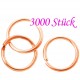 Ca. 3000 rosegoldfarben Biegeringe 5mm Stärke 0,8mm rund Biegering rosegoldfarben Biegeringe - rose goldfarben Schmuckzubehör Bi