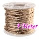 9m rosegoldfarben PU Lederband 3x2mm Kunstleder - Schmuckzubehör