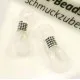 2x weiß hellsilber Brillenketten Verbinder 20x6mm aus Gummi - Schmuckzubehör - Leisure-Beads DIY