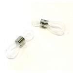 2x weiß silberfarbene Brillenketten Verbinder - Schmuckzubehör