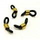 2x schwarz goldfarbene Brillenösen 20x6mm - Schmuckzubehör