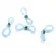2x hellblau gunmetal Brillenösen 20x6mm aus Gummi - Schmuckzubehör - Leisure-Beads DIY