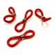 2x rot gunmetal Brillenösen 20x6mm aus Gummi - Schmuckzubehör - Leisure-Beads DIY