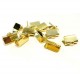 10x goldfarbene Bandklemme 10mm glatte Bandklemmen - goldfarbenes Schmuckzubehör
