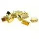 10x goldfarbene Bandklemme 10mm glatte Bandklemmen - goldfarbenes Schmuckzubehör - Leisure-Beads DIY
