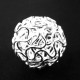 1x grosse Draht Metallperle 18mm hellsilberfarben Spacer - Schmuckzubehör Metallperle