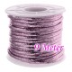 9m rosa metallic PU Lederband 3x2mm Kunstleder - Schmuckzubehör