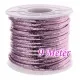9m rosa metallic PU Lederband 3x2mm Kunstleder - Schmuckzubehör - Leisure-Beads DIY