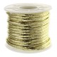 1m goldfarben PU Lederband 3x2mm Kunstleder - Schmuckzubehör