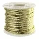 1m goldfarben PU Lederband 3x2mm Kunstleder - Schmuckzubehör - Leisure-Beads DIY