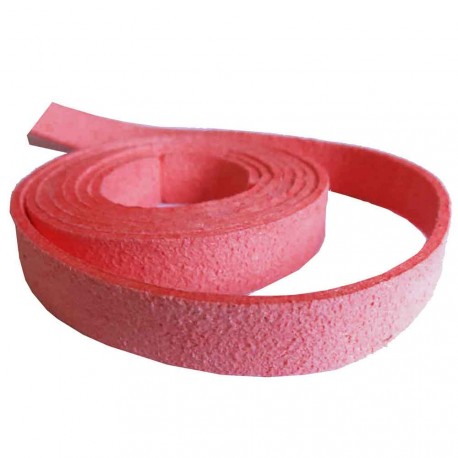 Leisure-Beads - 1m pinkes Kunstlederband 10mm x 1,5mm pink Schmuckband in Wildlederoptik für Armbänder - Schmuckzubehör Lederband