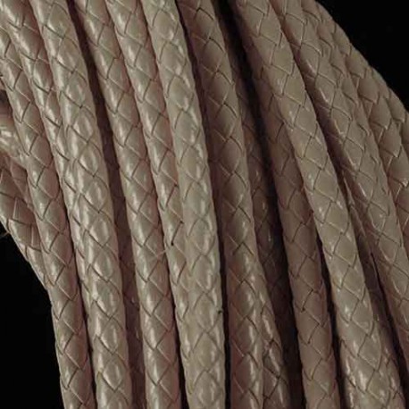 Leisure-Beads - 1m dunkelnude PU-Lederkordel 6mm - Schmuckzubehör