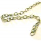 90cm grüne Stoffkette 12x8mm Textile Gliederkette - Schmuckzubehör Gliederkette