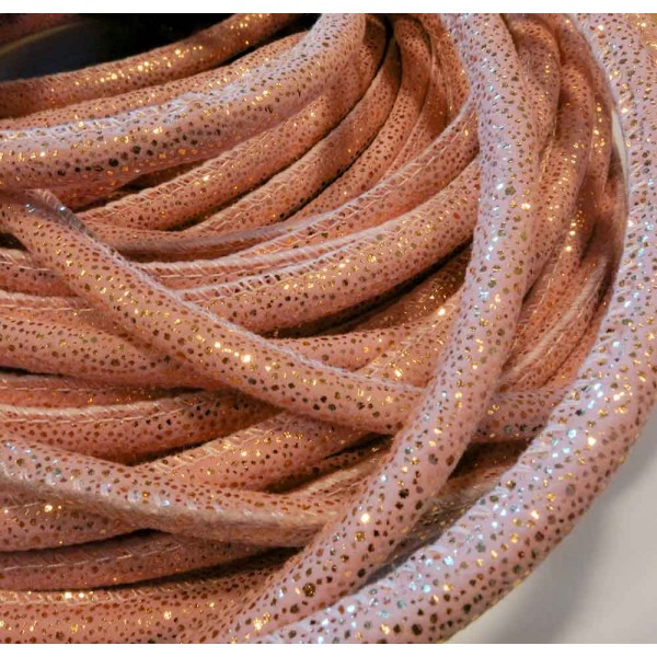 20cm rosa Kunstlederband 6x5mm - Schmuckzubehör - Leisure-Beads DIY