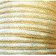 1m goldfarbenes PU Lederband 7x5mm Kunstleder - Schmuckzubehör