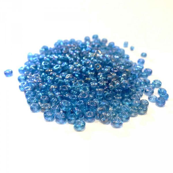 5g blau-AB Rocailles 2mm (12/0) - Schmuckzubehör Rocailles - Leisure-Beads DIY