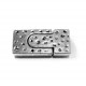 1x silberfarbener Magnet Verschluss 30x14x6mm Innen 9,5x2,5mm Einklebverschluss - Schmuckzubehör Schmuckverschluss