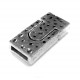 1x silberfarbener Magnet Verschluss 30x14x6mm Innen 9,5x2,5mm Einklebverschluss - Schmuckzubehör Schmuckverschluss