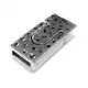 1x silberfarbener Magnet Verschluss 30x14x6mm Innen 9,5x2,5mm Einklebverschluss - Schmuckzubehör Schmuckverschluss - Leisure-Beads DIY