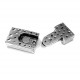 1x silberfarbener Magnet Verschluss 30x14x6mm Innen 9,5x2,5mm Einklebverschluss - Schmuckzubehör Schmuckverschluss