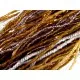 85g Perlenmix aus braunen und weissen Rocailles und Stiftperlen - Leisure-Beads DIY