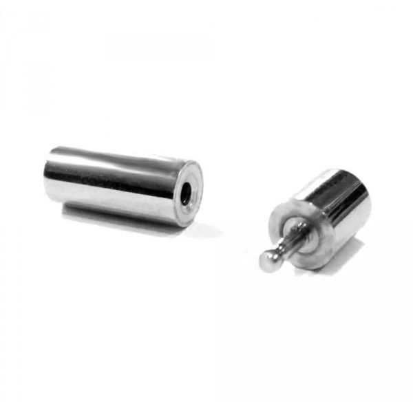 1x Edelstahl Steckverschluss Innen 4mm Größe 17x5mm - Schmuckzubehör - Leisure-Beads DIY