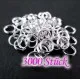 Hellsilberfarbene Spaltringe 6mm Doppelringe - Schmuckzubehör Spaltring - Leisure-Beads DIY