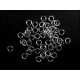 50x Biegering 3mm silberfarben rund