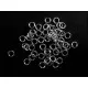 50x Biegering 3mm silberfarben rund - Leisure-Beads DIY
