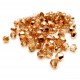100 rosegoldfarbene geschliffene Glasperlen 4mm Bicone - Schmuckzubehör Kristallglasperlen