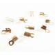 10x KC-goldfarbene Endkappe 6x2mm Bandklemme - Schmuckzubehör