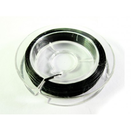 Leisure-Beads - 10m schwarzer Schmuckdraht 0,38mm nylonummantelt - Schmuckzubehör