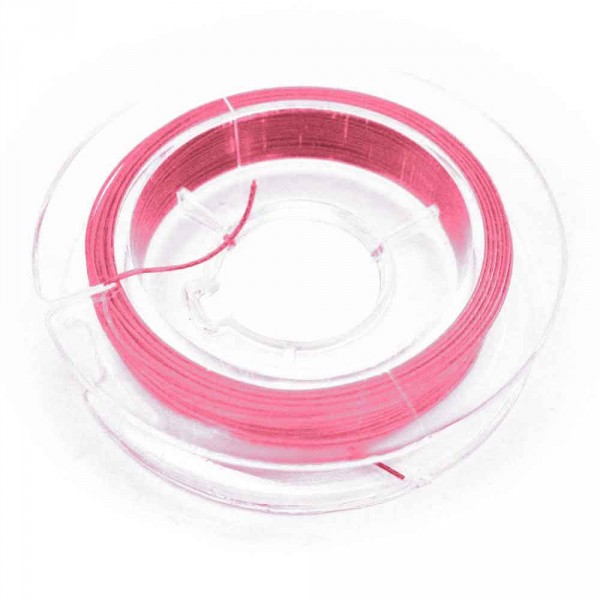 10m neonpink matt Schmuckdraht 0,38mm nylonummantelt - Schmuckzubehör - Leisure-Beads DIY