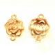2x kc-goldfarben Schmuckverbinder 20x16x4mm Rose - Schmuckzubehör