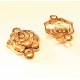 2x kc-goldfarben Schmuckverbinder 20x16x4mm Rose - Schmuckzubehör