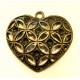 Bronzefarbener Herz Anhänger 28x31x4mm Schmuckanhänger - Schmuckzubehör