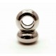 2x silberfarben Metallperlen 9x5mm Donut Großlochperlen Spacer - Schmuckzubehör Metallperle